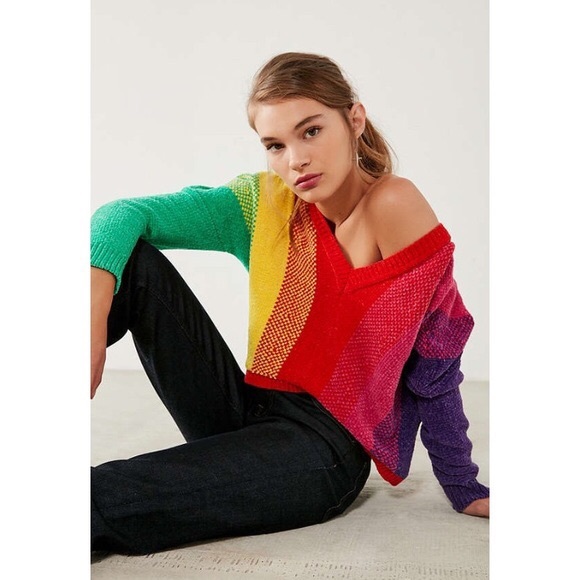urban outfitters rainbow cardigan